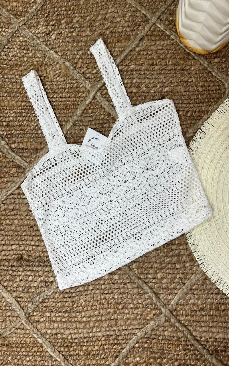 Top calado color blanco – Cocó Clothing